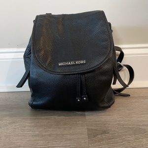 Michael kors black backpack purse